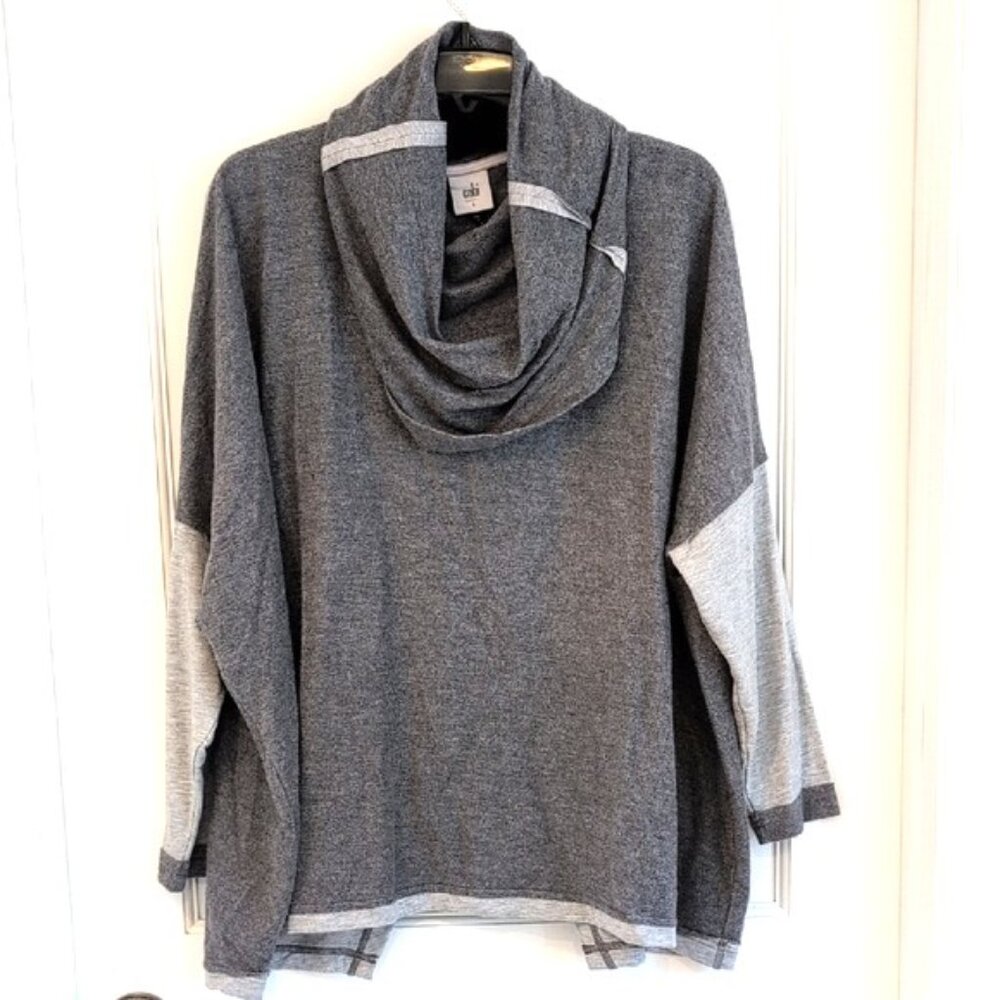 cabi ATC Gray Cowl Neck Sweater
